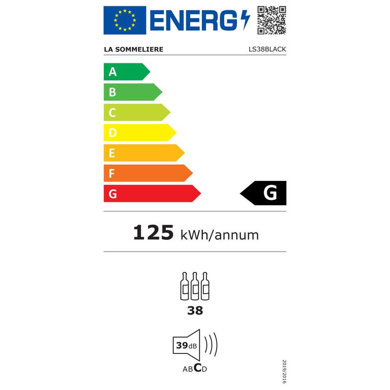 Weinkühlschrank La Sommelière LS38BLACK -  38 Flaschen - Préservin Technologie